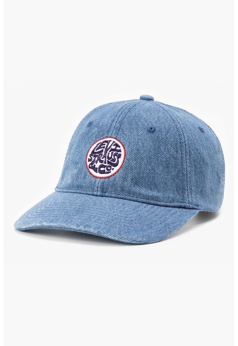 Sapca baseball de denim cu aplicatie logo - Albastru glaciar