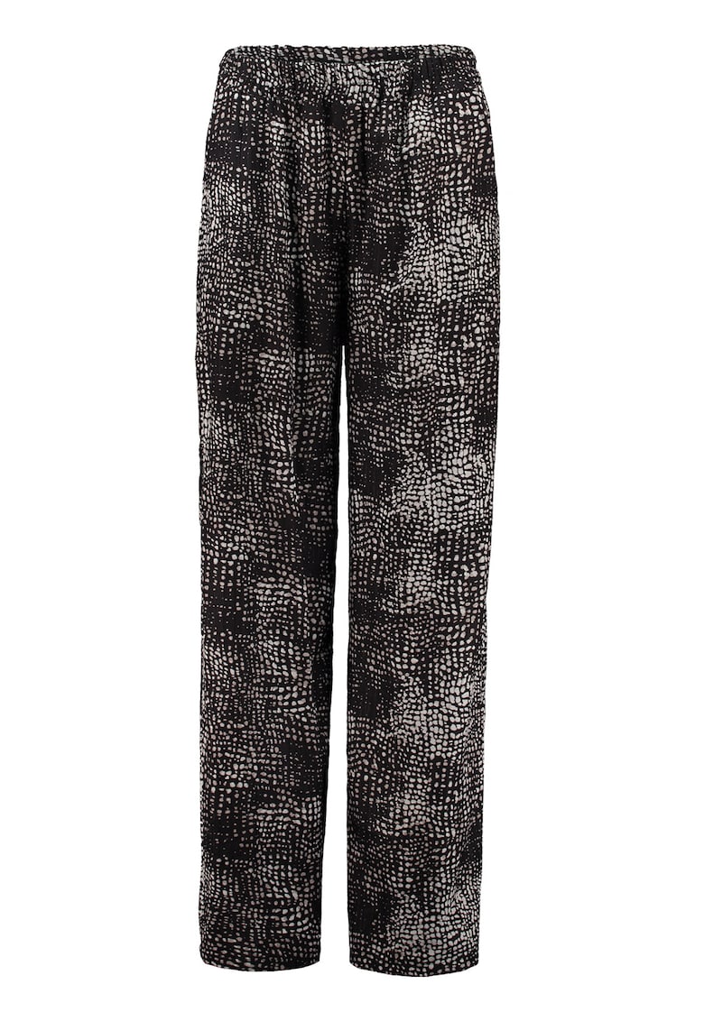 Pantaloni cu imprimeu cu aspect de piele de reptila - Alb/Negru