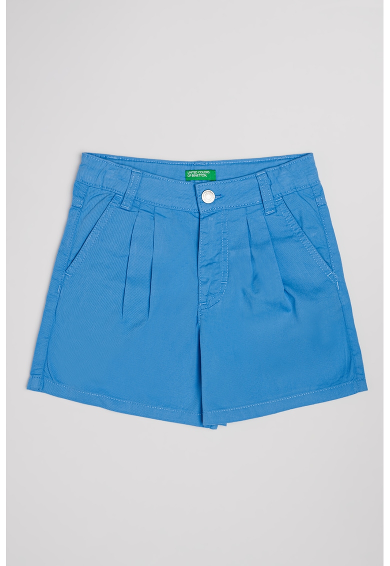 Pantaloni scurti cu pliuri - Albastru lavanda