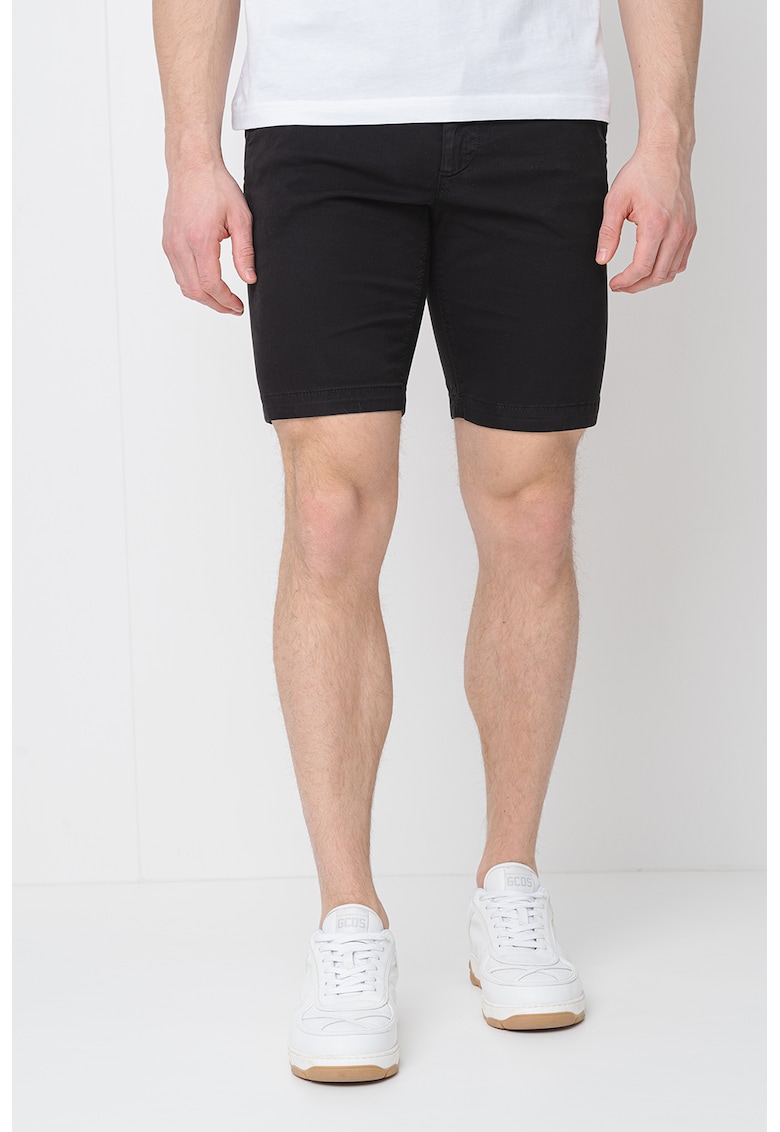 Pantaloni scurti chino slim fit - Negru