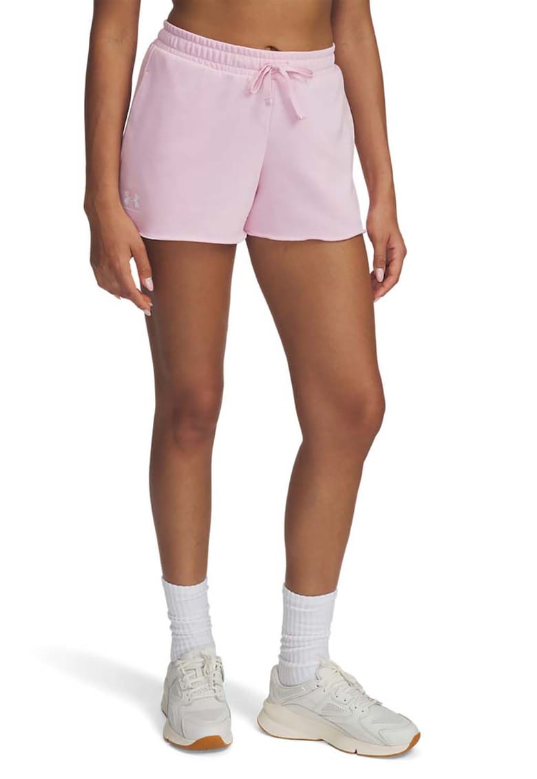 Pantaloni scurti cu snur de ajustare pentru fitness Rival - Roz