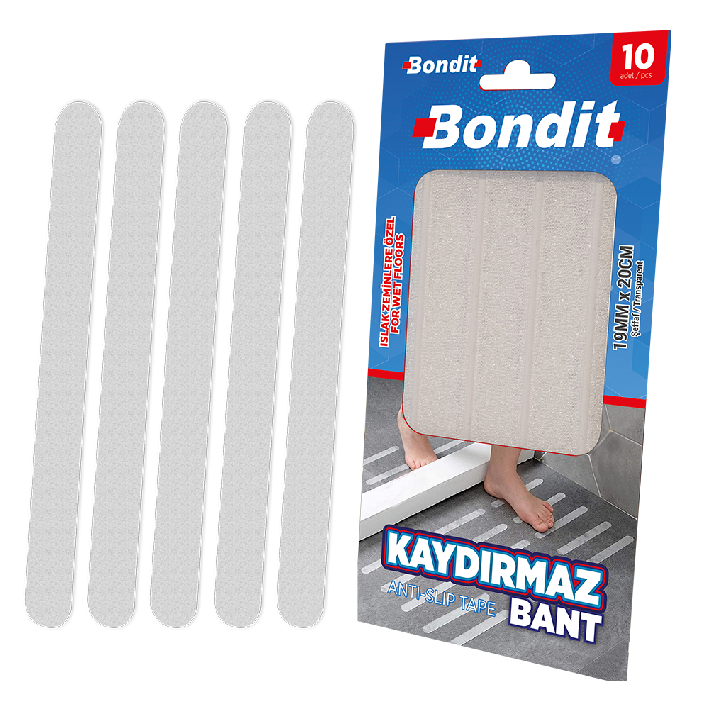 Banda antiderapanta Bondit, interior, PVC, 19 mm x 20 cm