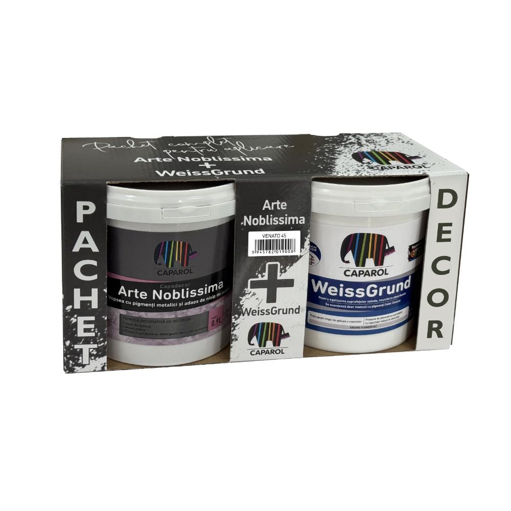 Vopsea decorativa Capadecor Arte Nobilissima Palazzo 5 0.9 l  +  Weissgrund 1 l