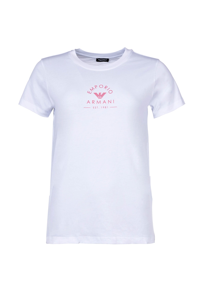Tricou cu logo - Alb optic