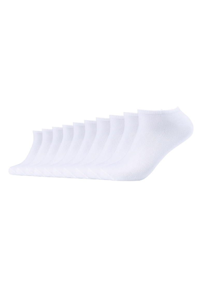 Set de sosete unisex pana la glezna - 10 perechi - Alb