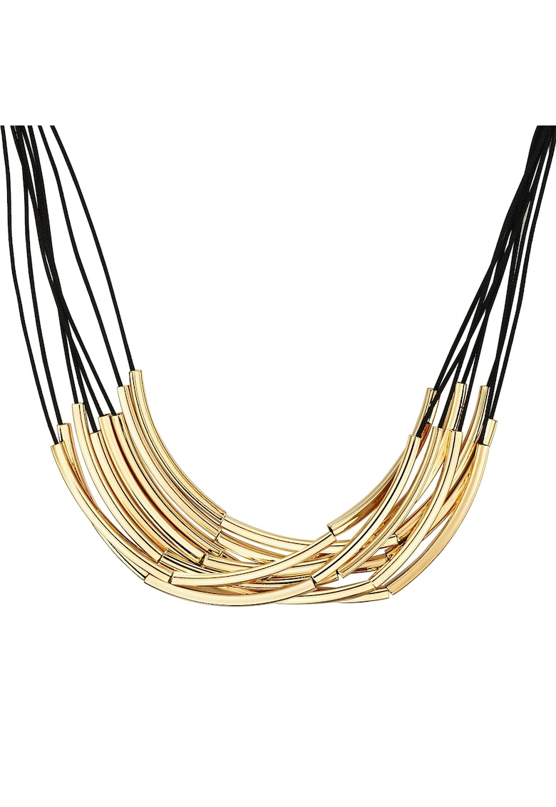 Colier placat cu aur de 14K - cu siraguri multiple - Auriu