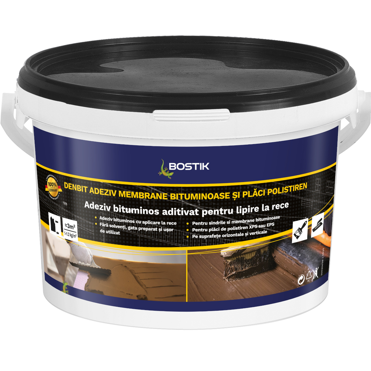 Adeziv membrane bituminoase Denbit Bostik, negru, 6,5 kg