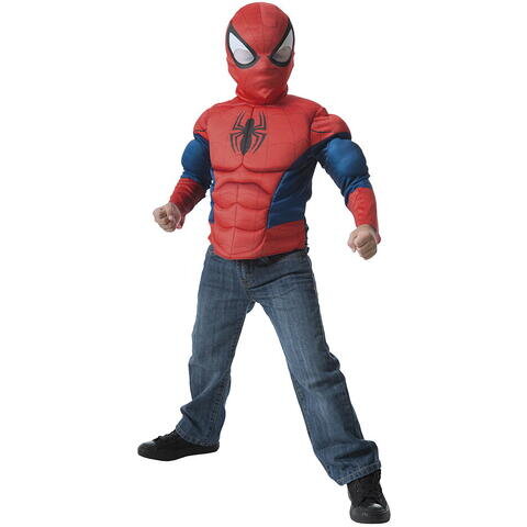 Set Costum Spiderman 31517 Bluza cu Muschi si Masca Varsta 4 - 6 Ani Rosu/Albastru