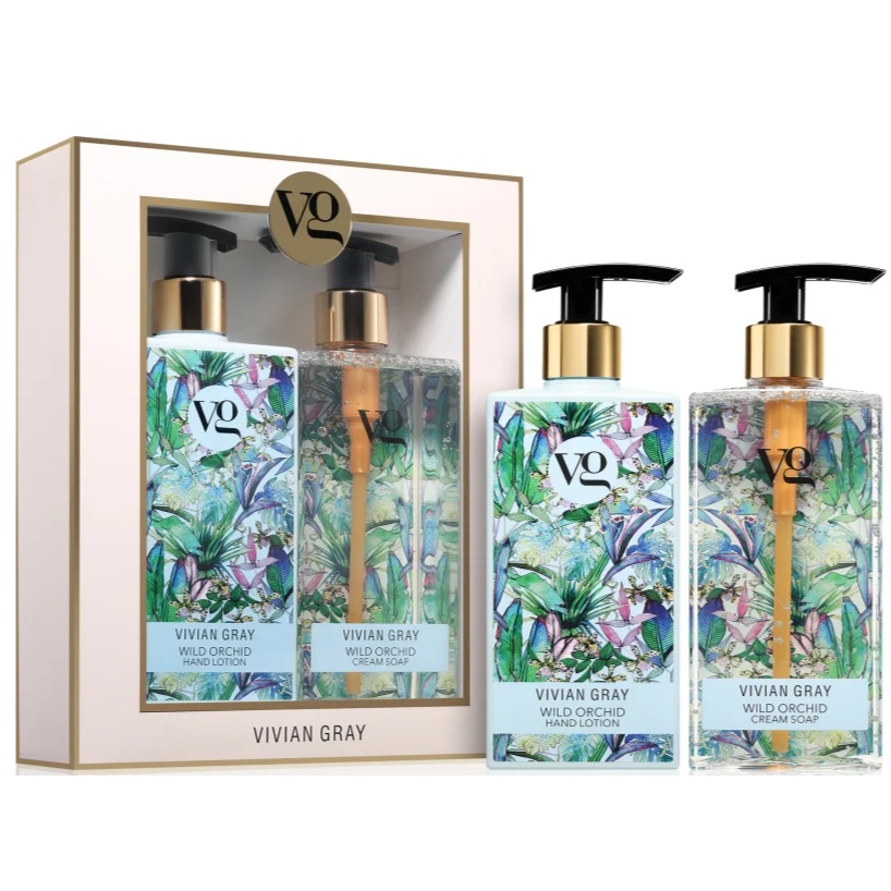 Set cadou Vivian Gray Wild Orhid Lotiune Hidratanta de Maini 350 ml + Sapun lichid, 350 ml
