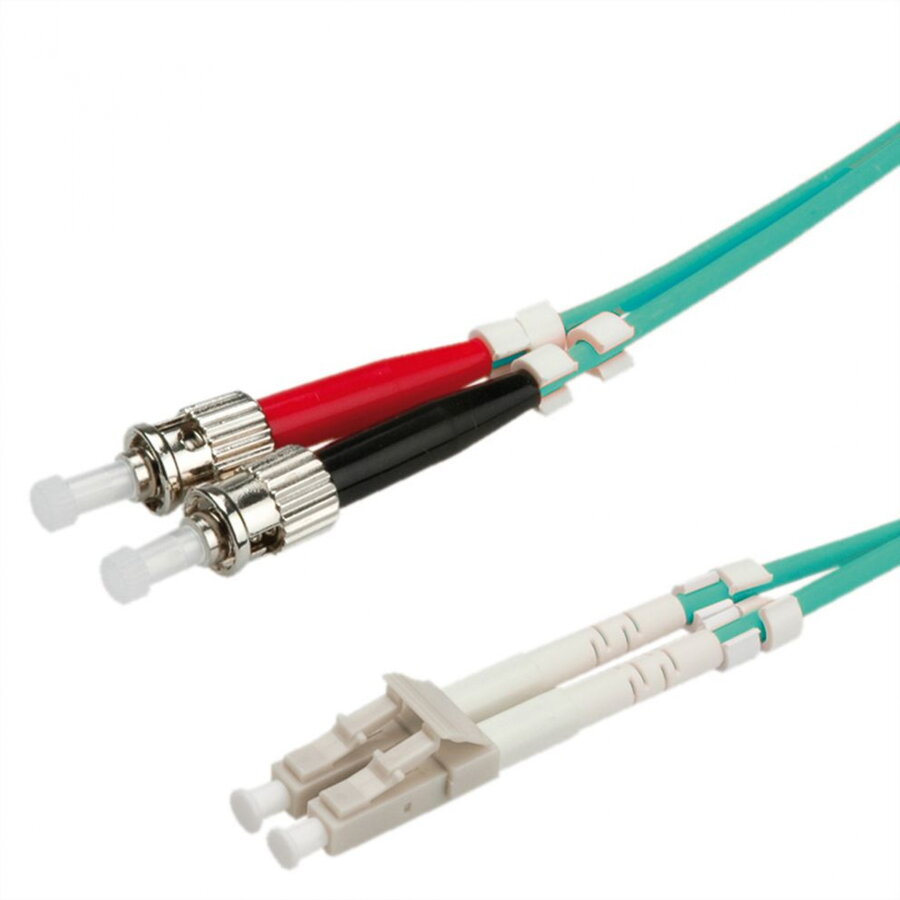VALUE FO Jumper Cable, 50/125µm, OM3, LC/ST, turquoise, 2m