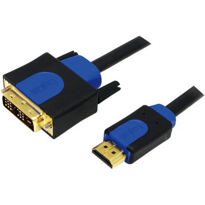Cablu Logilink, HDMI male - DVI male, 2m, Black
