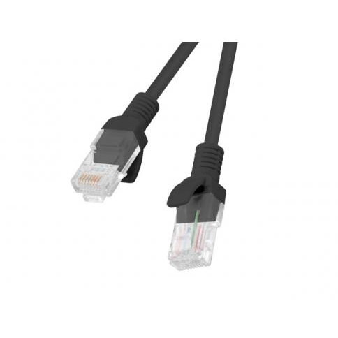 Patchcord Lanberg PCU6-10CC-0200-BK, Cat6, U/UTP, 2m, Negru