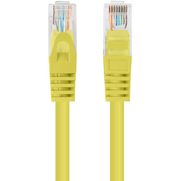 Patch Cord Lanberg PCU5-20CC-0025-Y, U/UTP, Cat. 5e, 0.25 m, Yellow, 10 bucati