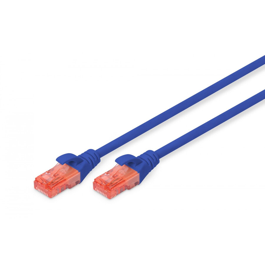 Cablu patch DIGITUS Premium CAT 6 UTP ,  5,0m , culoarea albastru