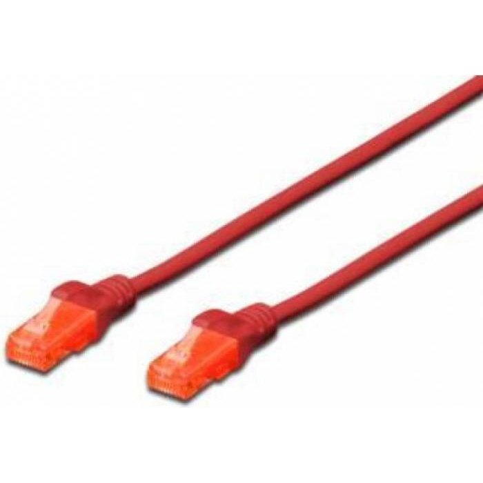 DIGITUS DK-1612-020/R DIGITUS Premium CAT 6 UTP patch cable, Length 2,0m, Color red