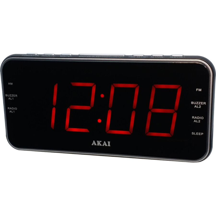 Radio cu ceas Akai, ACR-3899, Aux-In, USB, 1A Charger, Negru