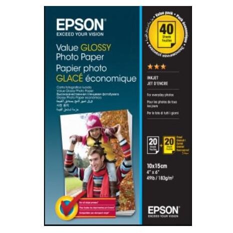 Hartie foto glossy Epson 10x15 cm, 40 coli