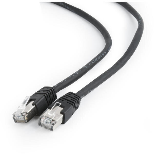 GEMBIRD PP6-1M/BK Gembird patchcord RJ45, cat. 6, FTP, 1m, black