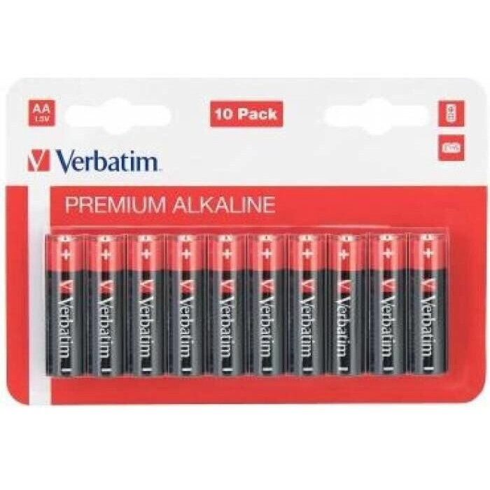 BATERIE VERBATIM  AA (R6), 1.5V alcalina, 10 buc., 49875