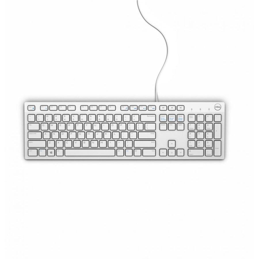 Tastatura DELL, KB216, cu fir, alba