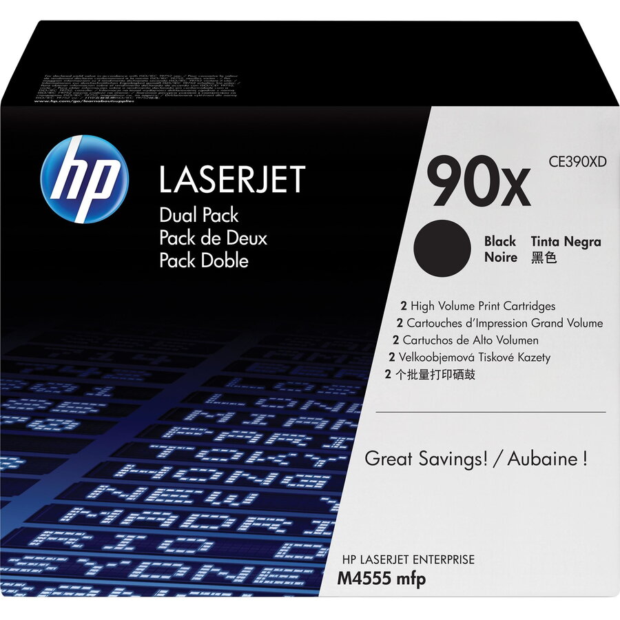 Set 2 cartuse HP HPTON-CE390XD, Negre