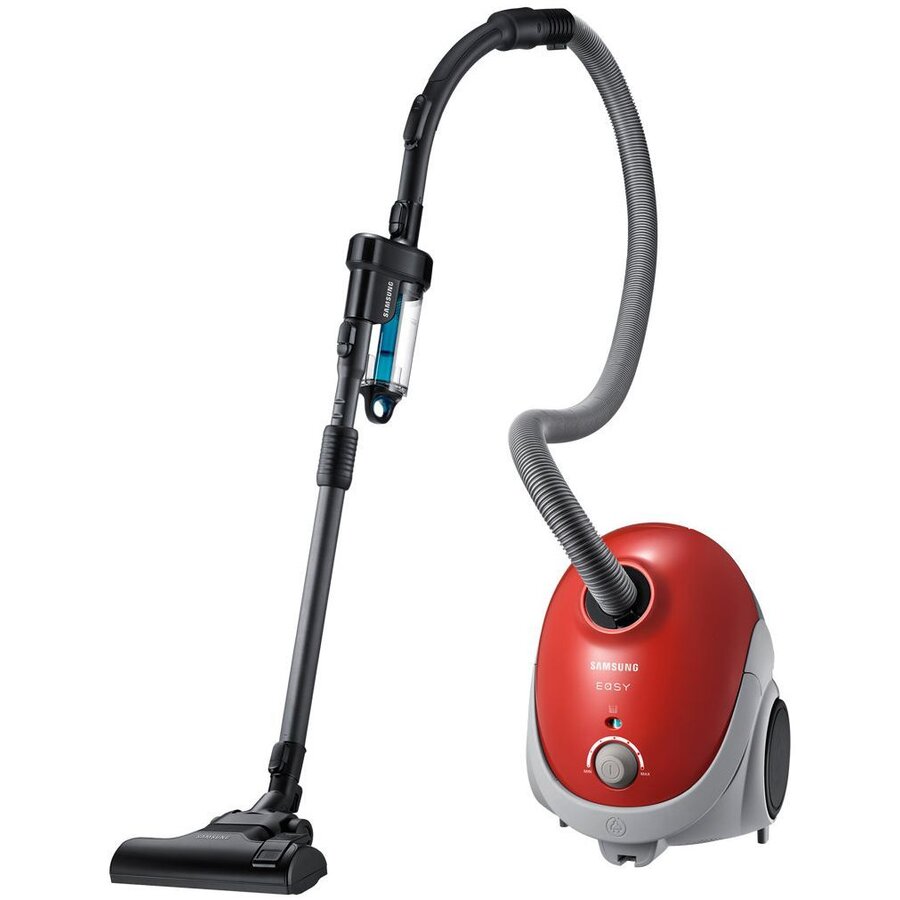 Aspirator cu sac Samsung VCC52U6V3R/BOL, 750W, 2.5l, perie aspirare 2 pasi, variator putere, Rosu