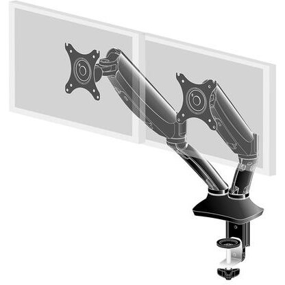 Suport dublu de monitoare IIYAMA, DS3002C-B1, 360°, Pivot, 10 - 27, Negru