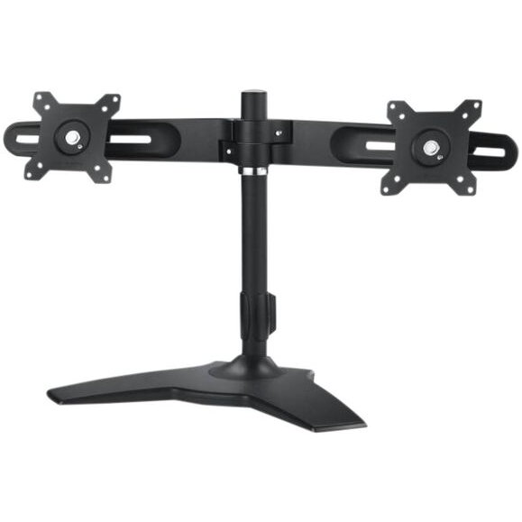 Suport monitor cu Brat VESA, Desktop, 12 kg, 24 (61 cm), Monitoare acceptate - 2, Negru