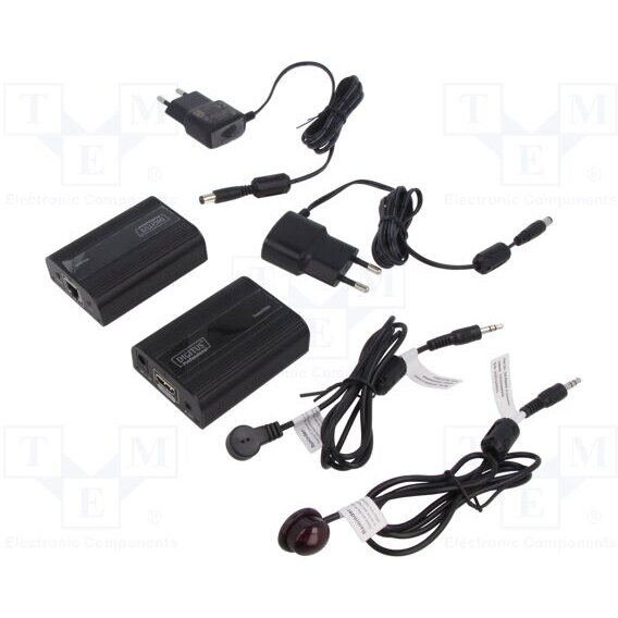 Cabluri DIGITUS DS-55204 Extender HDMI pana la 30m/60m Cat.6/7, 4K2K 60Hz UHD, HDCP 2.2, IR, audio (SET)