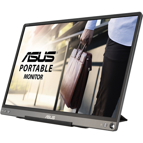 Monitor portabil LCD IPS ASUS ZenScreen MB16ACE, 15.6, Full HD, Flicker Free, gri inchis