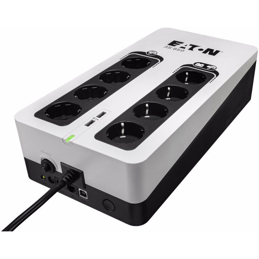 UPS Eaton 3S850D USV 850 VA 510W USB Port White Black