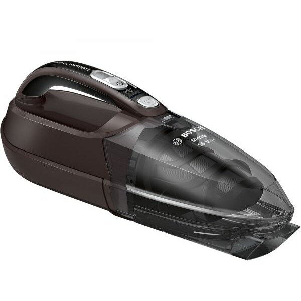 Aspirator de mana Bosch BHN16L, 14,4 V Li-Ion, Autonomie 40 min, 2 trepte de putere, maro/ negru