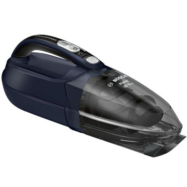 Aspirator de mana Bosch BHN20L, 18 V Li-Ion, Autonomie 45 min, 2 trepte de putere, Albastru
