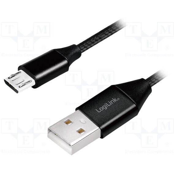 Cablu Logilink CU0143 - USB-A 2.0 cable to micro-USB male, 0.3m