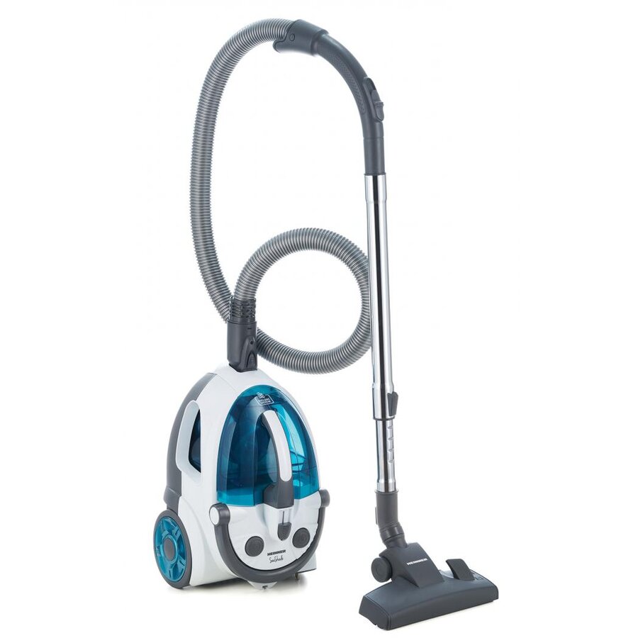 Aspirator fara sac Heinner SeaShade HVC-V800WBL, 800W, putere absorbtie: >170W, 2L, tija telescopica din metal, accesorii 2 in 1, perie canapea, alb/albastru