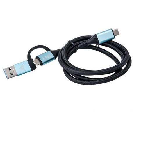Cablu de date i-tec USB-C - USB-C + USB-A, 1m, Negru-Albastru