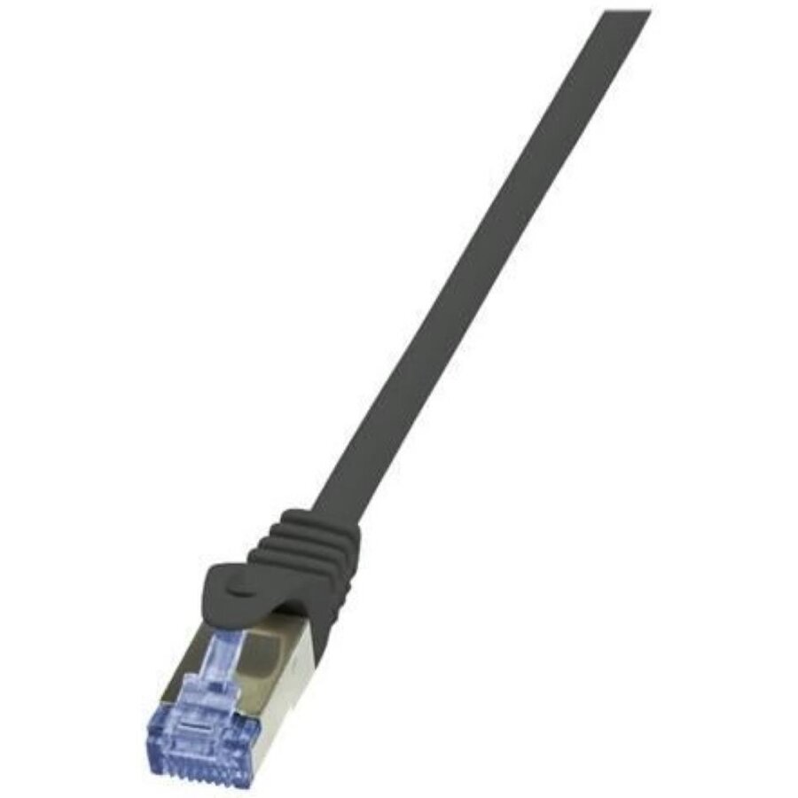 Cat.6A Patch cable made from Cat.7 raw cable, black, 30m