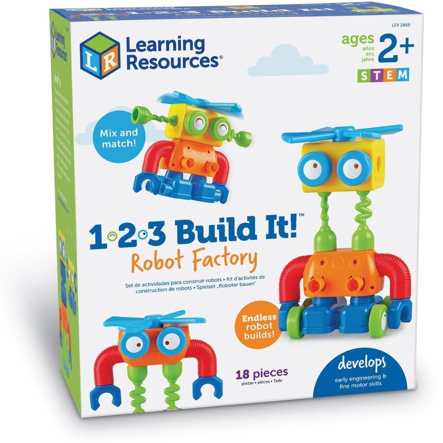 Hai sa construim - 1, 2, 3  Robotel colorat