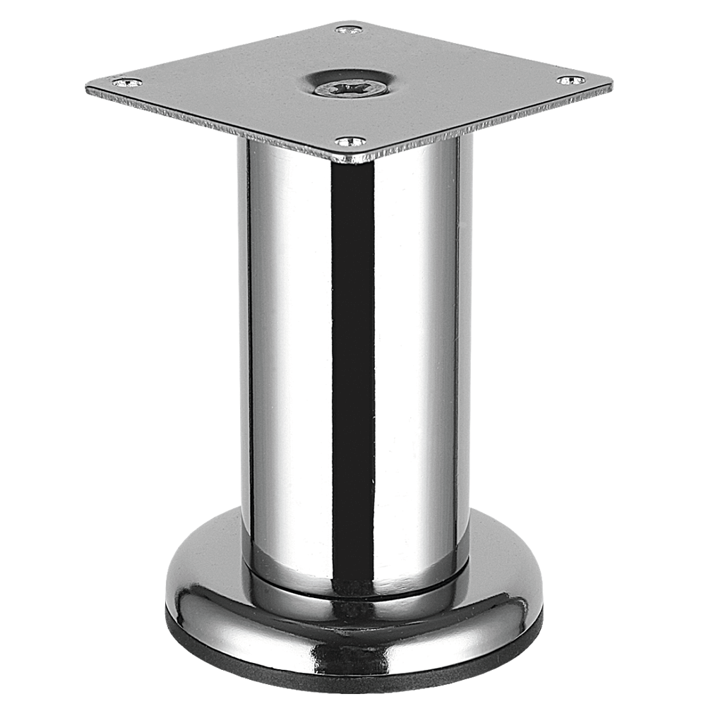 Picior rotund pentru mobila, Teko, otel, nichel periat, Ø 42 mm, H 50 mm
