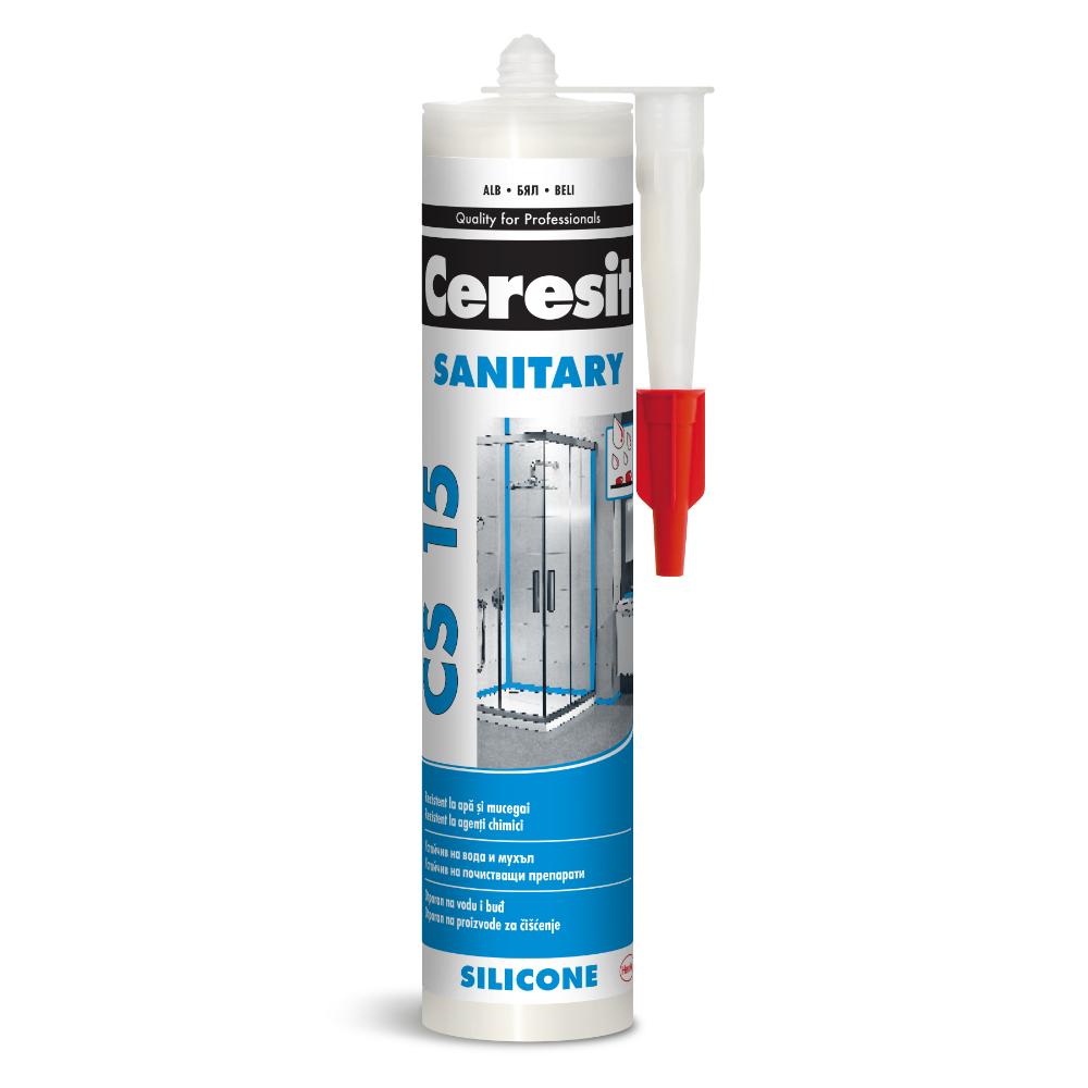 Silicon sanitar Ceresit CS15, alb, interior / exterior, 280 ml