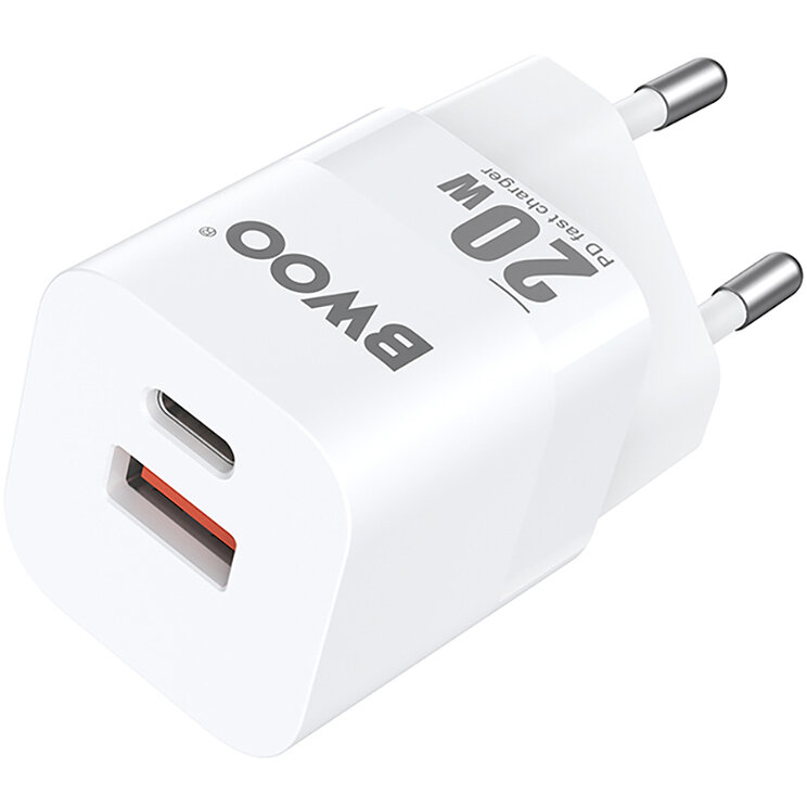 Incarcator Retea 20W USB C/USB Alb
