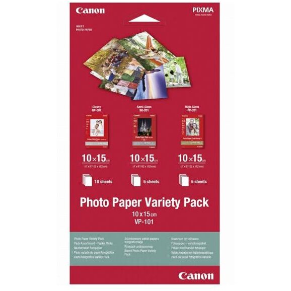 HARTIE CERNEALA CANON VP-101 PHOTO VARIETY PACK 10X15CM