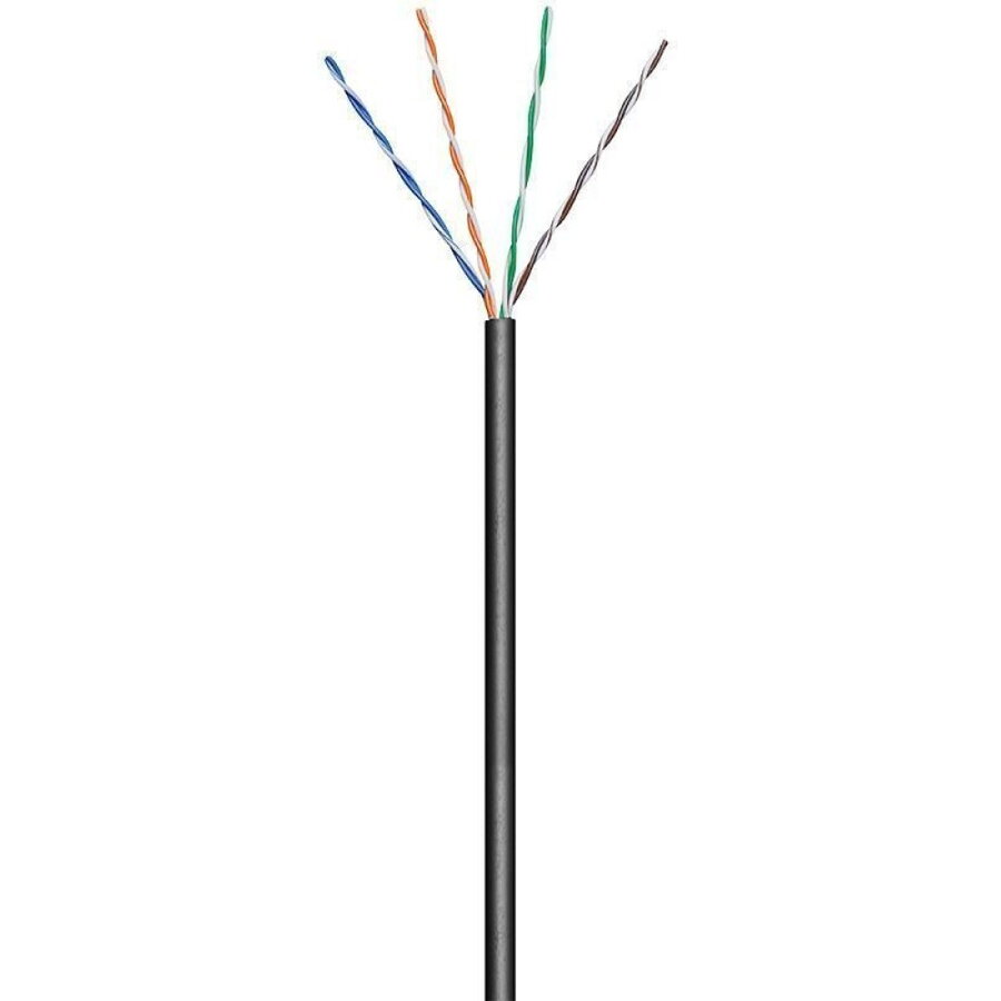 Cablu U/UTP Hank Cat.5E CCA 100m 4 cupluri rigid exterior negru