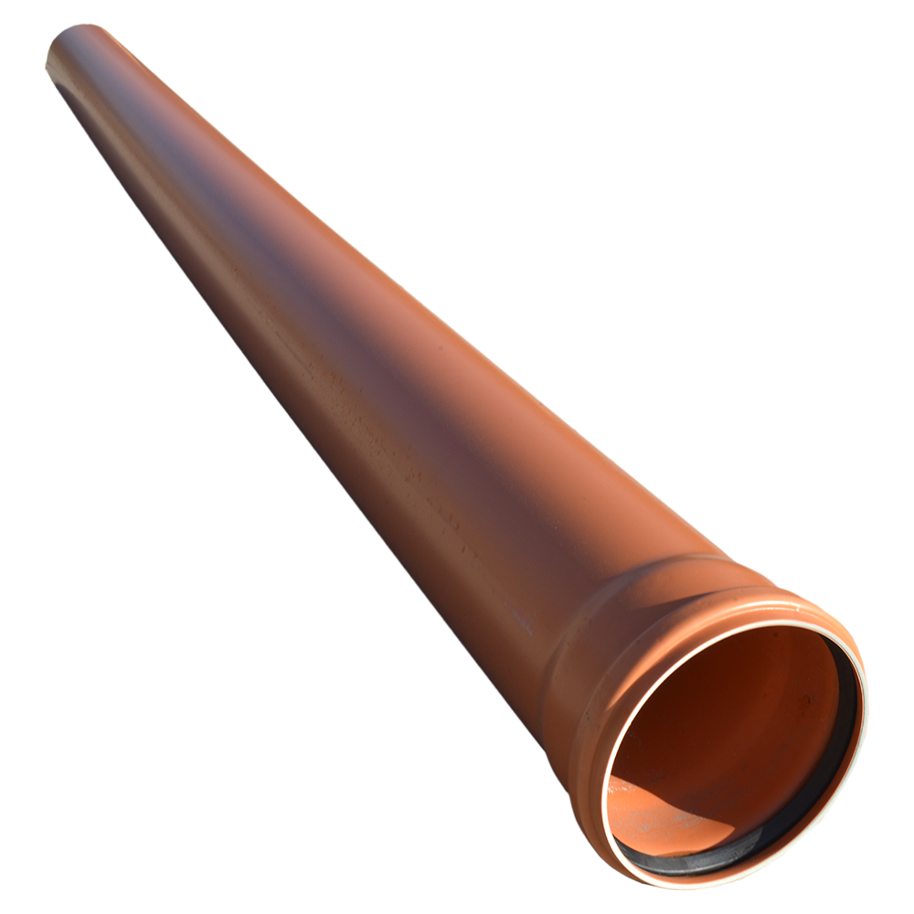Teava PVC SN2 Valrom, canalizare exterioara, cu mufa si garnitura, diametru 250 mm, 4 m