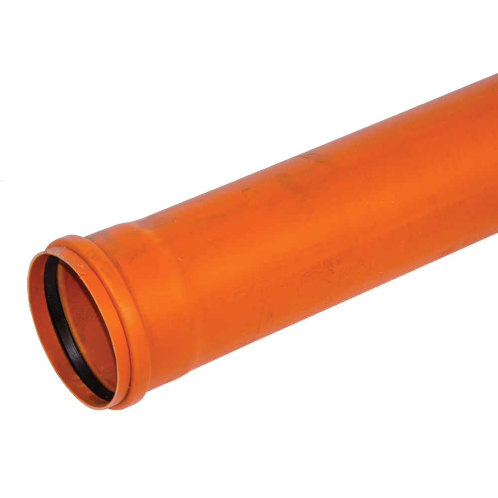Teava PVC SN4 Valrom, canalizare exterioara, cu mufa si garnitura, diametru 110 mm, 2 m