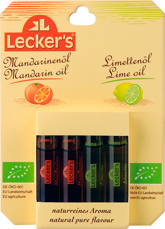 2 x Ulei de mandarine bio si 2 x ulei de limeta bio, x 2ml Lecker's