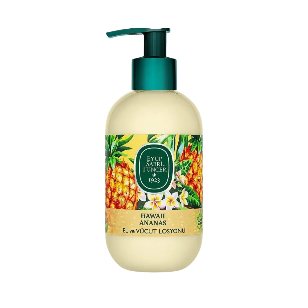 Lotiune de maini si de corp cu ulei de masline Hawaii Pineapple Eyup Sabri Tuncer, 280 ML