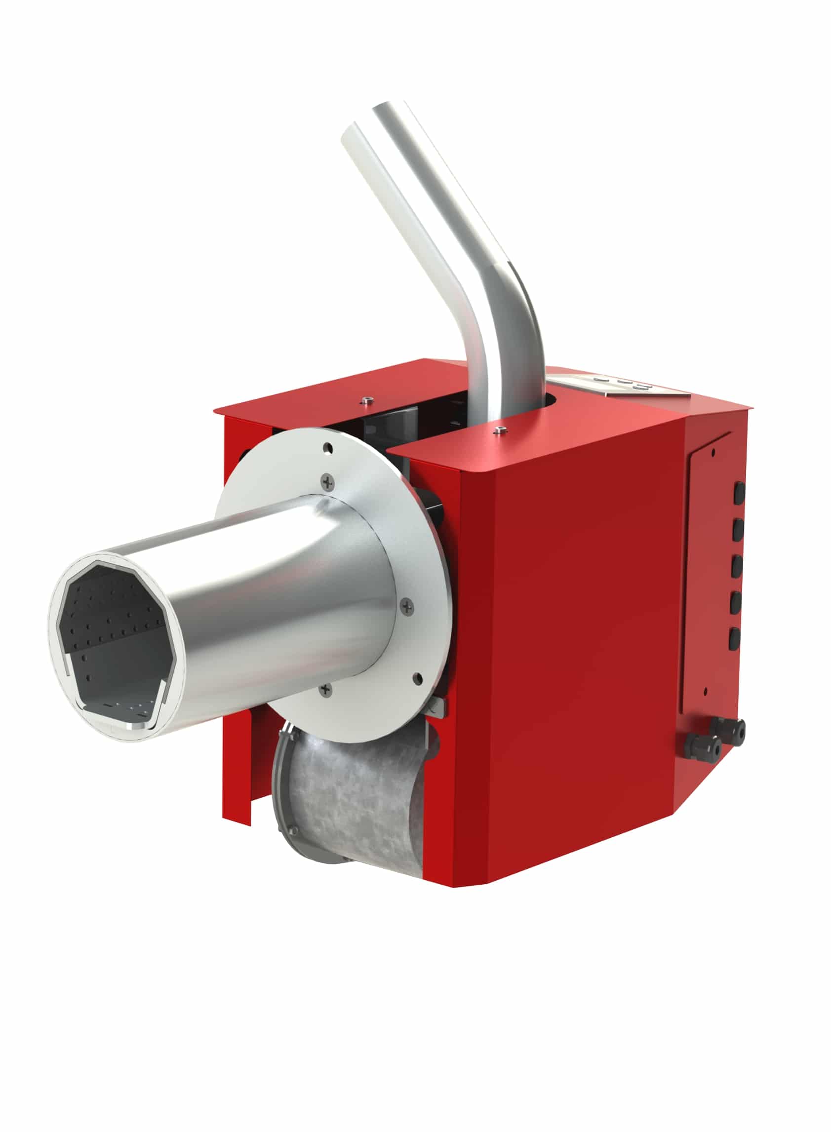 Arzator pentru peleti floarea soarelui Burnit Pell Bio 20 kw snec de alimentare 4 senzori aprindere si alimentare automata flansa pentru prindere pe cazan tiraj natural functie auto-curatare