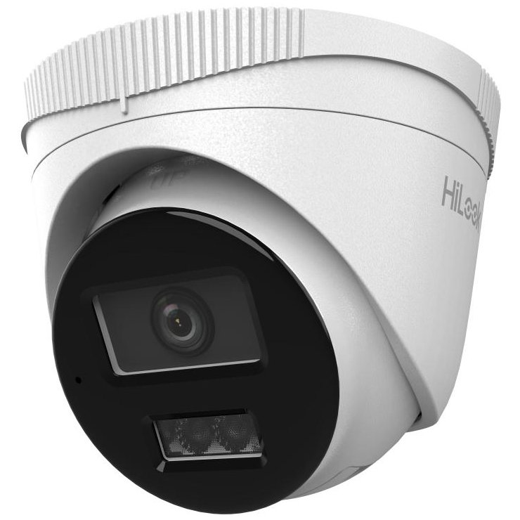 Camera supraveghere IP Dome cu iluminare duala Hikvision HiLook Smart Hybrid Light IPC-T280HA-LU, 8 MP, 2.8 mm, IR / lumina alba 30 m, detectie oameni