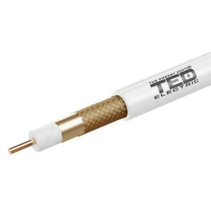 Cablu coaxial RG6 CU Tresa CCA, rola 305m, TED